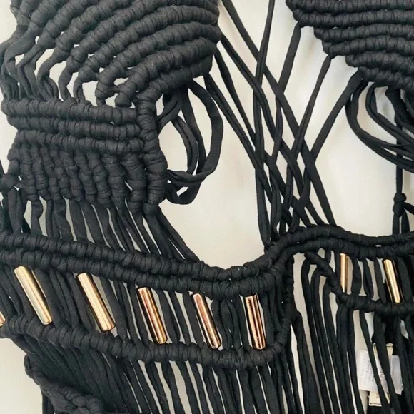 SOLD Long Fringe Festival Maxi Dress - Picture 4 of 5